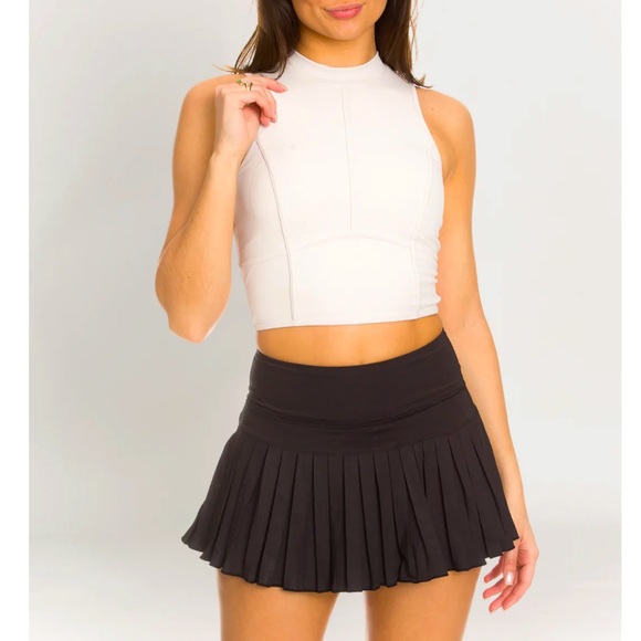 GOLD HINGE Skirts Gold Hinge Black Pleated Tennis Skirt Poshmark